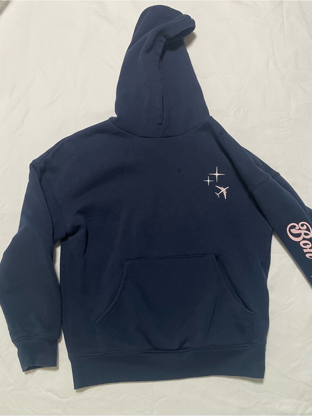 Girls “Let’s Travel” blue hoodie